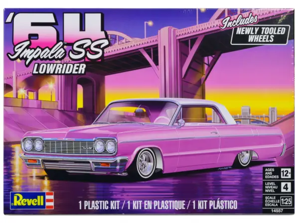 Level 4 Model Kit 1964 Chevrolet Impala SS Lowrider 1/25 Scale Model by Revell #1