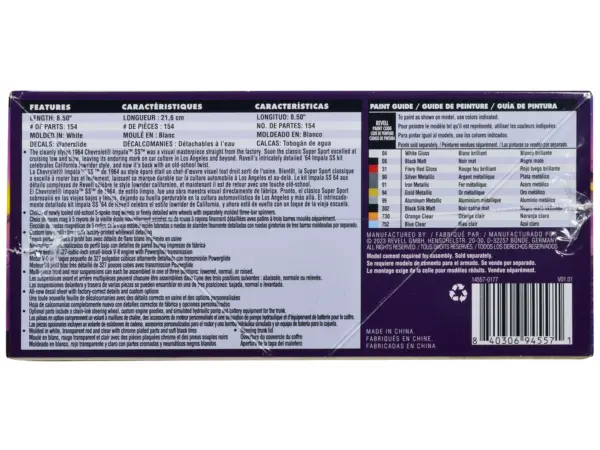 Level 4 Model Kit 1964 Chevrolet Impala SS Lowrider 1/25 Scale Model by Revell #3