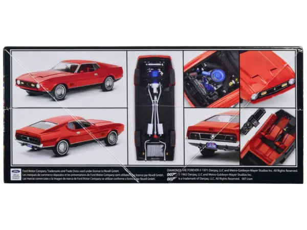 Level 4 Model Kit 1971 Ford Mustang Mach 1 James Bond 007 "Diamonds Are Forever" (1971) Movie 1/25 Scale Model by Revell #3