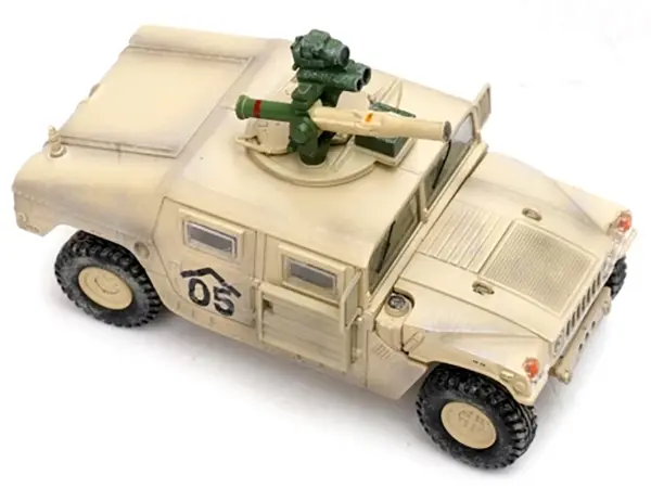 M1046 HUMVEE Tow Missile Carrier Desert Camouflage "E Troop 9th Regiment 2nd Brigade Combat Team 3rd Infantry Division (Mechanized) Iraq" (2003) "Military Miniature" Series 1/64 Diecast Model by Panzerkampf #4