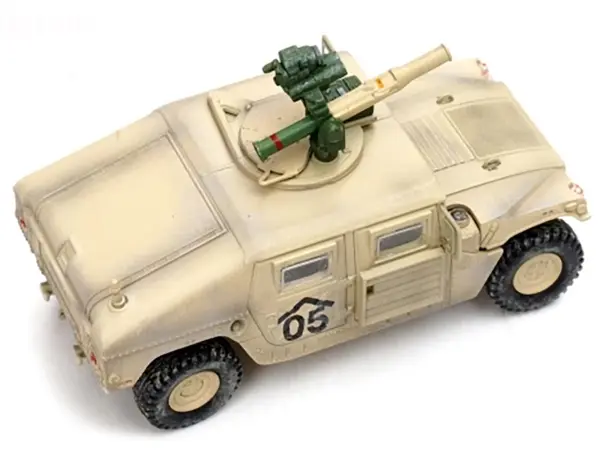 M1046 HUMVEE Tow Missile Carrier Desert Camouflage "E Troop 9th Regiment 2nd Brigade Combat Team 3rd Infantry Division (Mechanized) Iraq" (2003) "Military Miniature" Series 1/64 Diecast Model by Panzerkampf #5