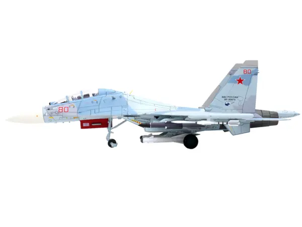 Sukhoi Su-30M2 Flanker-C Fighter Aircraft #80 "Russian Air Force" "Wing" Series 1/72 Diecast Model by Panzerkampf #2