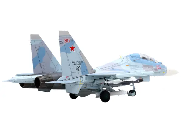 Sukhoi Su-30M2 Flanker-C Fighter Aircraft #80 "Russian Air Force" "Wing" Series 1/72 Diecast Model by Panzerkampf #3