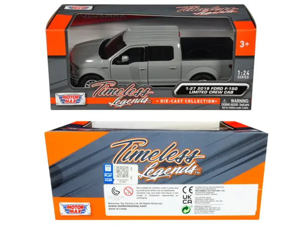 2019 Ford F-150 Limited Crew Cab Pickup Truck Gray "Timeless Legends" Series 1/24-1/27 Diecast Model Car by Motormax #3