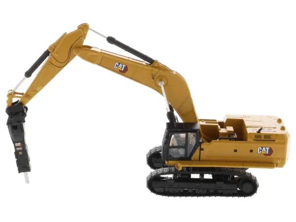 CAT Caterpillar 395 Next-Generation Hydraulic Excavator (General Purpose Version) Yellow with Additional Tools "High Line Series" 1/87 (HO) Diecast Model by Diecast Masters #2