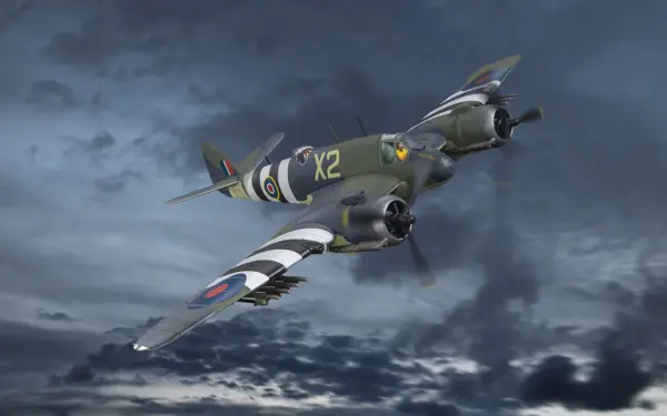 Bristol Beaufighter TF.X Fighter Aircraft "NE775/X2 455 Squadron RAF Langham Norfolk" (1944) British Royal Air Force "The Aviation Archive" Series 1/72 Diecast Model by Corgi #2