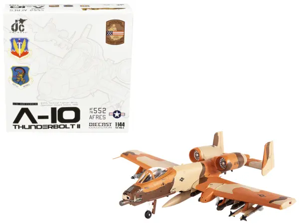 Fairchild Republic A-10C Thunderbolt II Attack Aircraft "917th Tactical Fighter Wing Operation Desert Storm" (1990) United States Air Force 1/144 Diecast Model by JC Wings #1