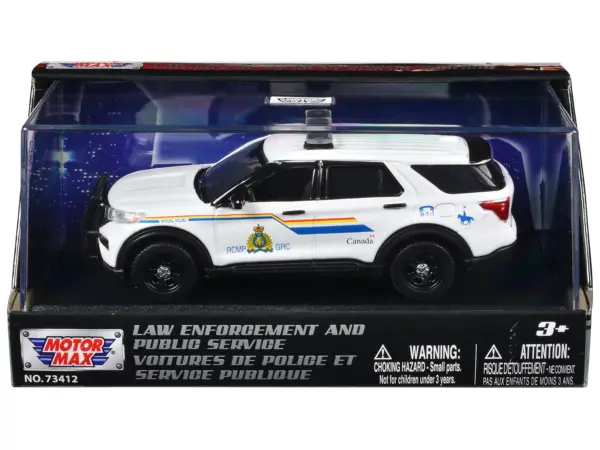 2022 Ford Police Interceptor Utility "RCMP (Royal Canadian Mounted Police)" White "Law Enforcement and Public Service" Series 1/43 Diecast Model Car by Motormax #1