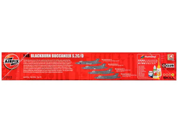 Level 4 Model Kit Blackburn Buccaneer S.2C/D Attack Aircraft with 4 Scheme Options 1/48 Plastic Model Kit by Airfix #2