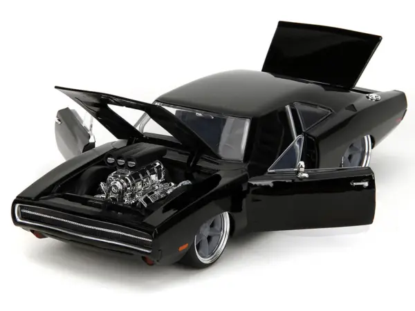 1970 Dodge Charger R/T Black "Fast X" (2023) Movie "Fast & Furious" Series 1/24 Diecast Model Car by Jada #2