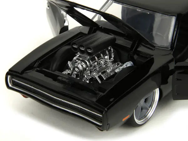1970 Dodge Charger R/T Black "Fast X" (2023) Movie "Fast & Furious" Series 1/24 Diecast Model Car by Jada #3