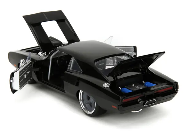 1970 Dodge Charger R/T Black "Fast X" (2023) Movie "Fast & Furious" Series 1/24 Diecast Model Car by Jada #4