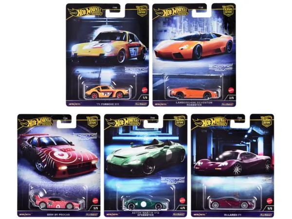 "Exotic Envy" 5 piece Set "Car Culture" 2024 Series G Diecast Model Cars by Hot Wheels #1