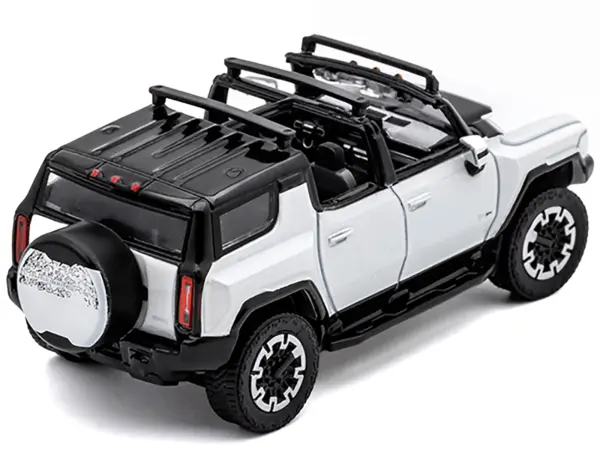 2023 GMC Hummer EV SUV White with Black Top 1/64 Diecast Model Car by GCD #2