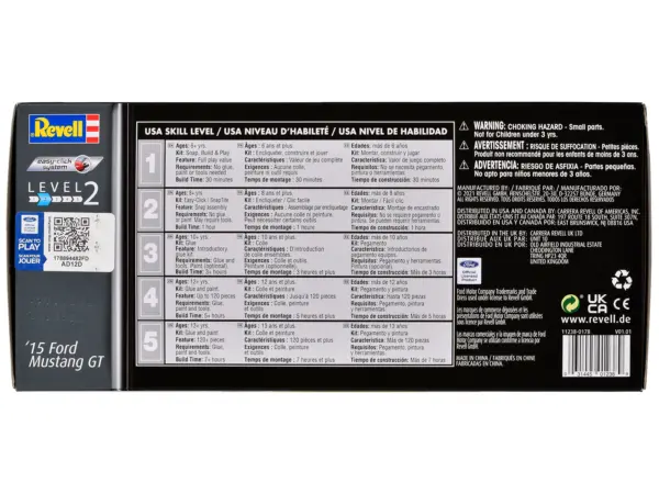 Level 2 Easy-Click Model Kit 2015 Ford Mustang GT 1/25 Scale Model by Revell #3