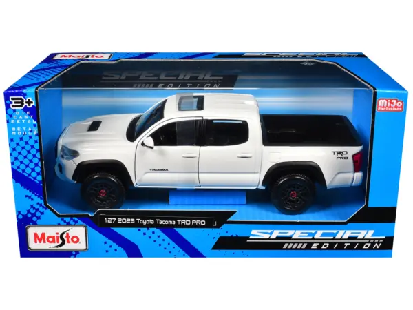 2023 Toyota Tacoma TRD PRO Pickup Truck White with Sunroof "Special Edition" Series 1/27 Diecast Model Car by Maisto #3