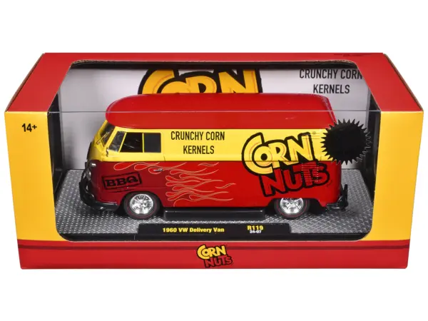 1960 Volkswagen Delivery Van Red and Yellow "Corn Nuts BBQ" Limited Edition to 6250 pieces Worldwide 1/24 Diecast Model Car by M2 Machines #3