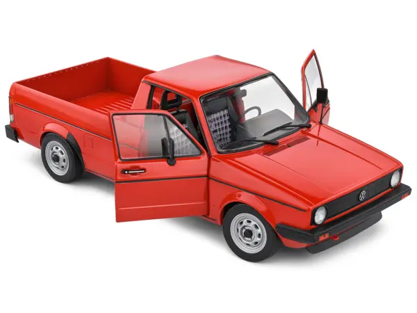 1983 Volkswagen Caddy MK 1 Pickup Truck Mars Red 1/18 Diecast Model Car by Solido #2