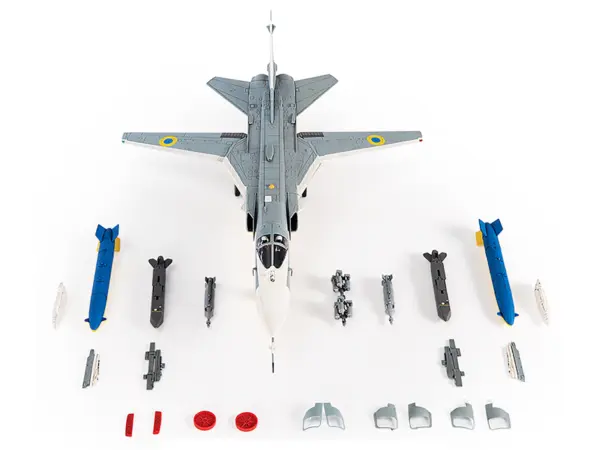 Sukhoi Su-24M Fencer-D Bomber Aircraft "Ukraine War" (2023) Ukrainian Air Force 1/72 Diecast Model by JC Wings #4