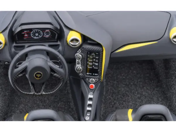 McLaren 720S Volcano Yellow with Black Top and Carbon Accents 1/18 Model Car by Autoart #4