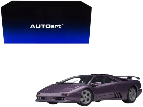 Lamborghini Diablo SE30 Jota Viola SE30 / Purple Metallic with Blue Interior 1/18 Model Car by Autoart #1