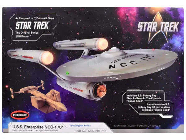 Skill 2 Model Kit U.S.S. Enterprise NCC-1701 Spaceship "Star Trek" (1966) TV Series 1/1000 Scale Model by Polar Lights #1