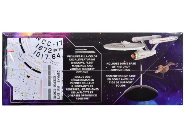 Skill 2 Model Kit U.S.S. Enterprise NCC-1701 Spaceship "Star Trek" (1966) TV Series 1/1000 Scale Model by Polar Lights #2