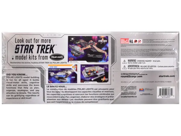 Skill 2 Model Kit U.S.S. Enterprise NCC-1701 Spaceship "Star Trek" (1966) TV Series 1/1000 Scale Model by Polar Lights #3