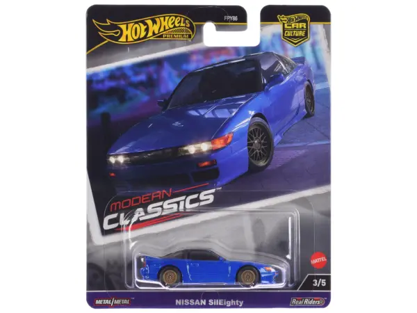 Nissan SilEighty Blue Metallic "Modern Classics" Series Diecast Model Car by Hot Wheels #1