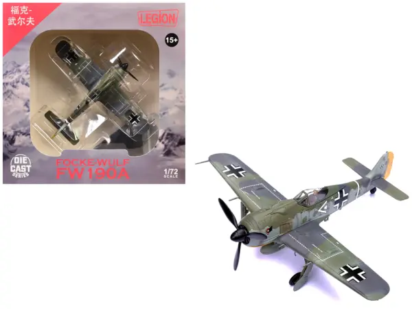 Focke-Wulf Fw 190A Aircraft "108-Victory Ace Hauptmann Hans 'Assi' Hahn Gruppenkommandeur III./JG 2 Richthofen France" (1942) German Luftwaffe 1/72 Diecast Model Airplane by Legion #1