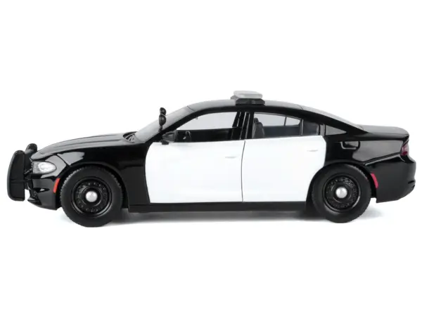 2023 Dodge Charger Pursuit Police Car Black and White "Law Enforcement and Public Service" Series 1/24 Diecast Model Car by Motormax #3