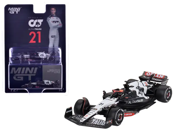 AlphaTauri AT04 #21 Nyck de Vries Formula One F1 "Australian GP" (2023) Limited Edition 1/64 Diecast Model Car by Mini GT #1