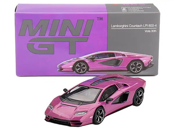 Lamborghini Countach LPI 800-4 Viola 30th Metallic Limited Edition 1/64 Diecast Model Car by Mini GT #4