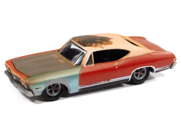 1968 Chevrolet Chevelle SS 396 Matador Red (Weathered) "Project in Progress" Series 1/64 Diecast Model Car by Johnny Lightning #2
