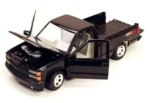1992 Chevrolet 454 SS Pickup Truck Black 1/24 Diecast Model Car by Motormax #2