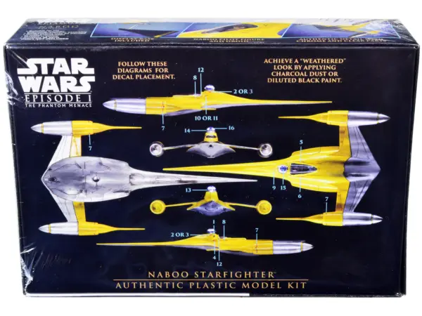 Skill 2 Model Kit Naboo Starfighter Spaceship "Star Wars: Episode I - The Phantom Menace" (1999) Movie 1/48 Scale Model by AMT #4