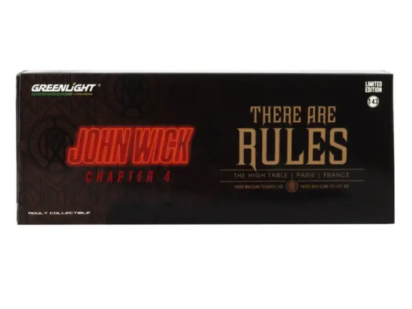 1971 Plymouth Barracuda Black "John Wick: Chapter 4" (2023) Movie "Hollywood" Series 1/43 Diecast Model Car by Greenlight #2