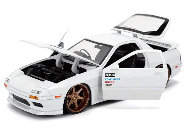 1985 Mazda RX-7 White "JDM Tuners" Series 1/24 Diecast Model Car by Jada #2