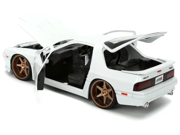 1985 Mazda RX-7 White "JDM Tuners" Series 1/24 Diecast Model Car by Jada #4