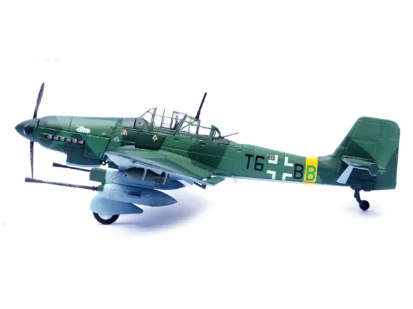 Junkers Ju 87G2 Stuka Bomber Aircraft "10.(Pz)/SG 2 Immelmann T6+BB Oberst Hans-Ulrich Rudel Romania" (1944) German Luftwaffe "Wing" Series 1/72 Diecast Model by Panzerkampf #4