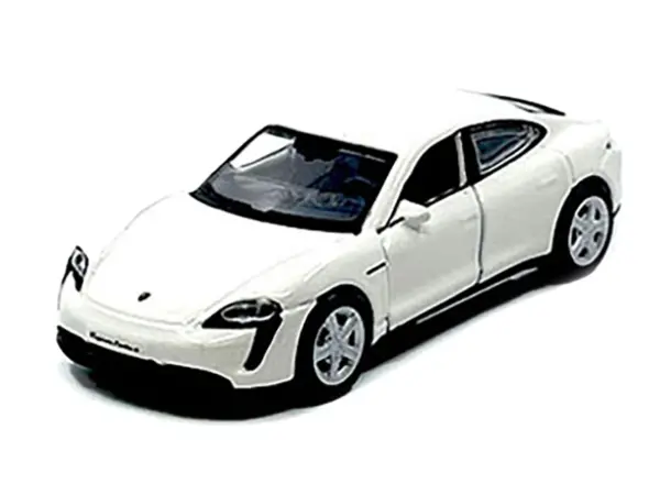 Porsche Taycan Turbo S White "Speed Icons" Series 1/64 Diecast Model Car by Maisto #2