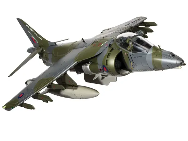 British Aerospace Harrier GR9A Aircraft "ZG506/P77 Ninja 1 RAF Cottesmore Final Flight Retirement Scheme" (2010) Royal Air Force "The Aviation Archive" Series 1/48 Diecast Model by Corgi #2