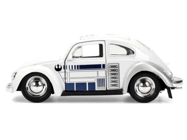 1959 Volkswagen Beetle "R2-D2" Livery White with Graphics "Star Wars" Franchise "Hollywood Rides" Series 1/32 Diecast Model Car by Jada #3