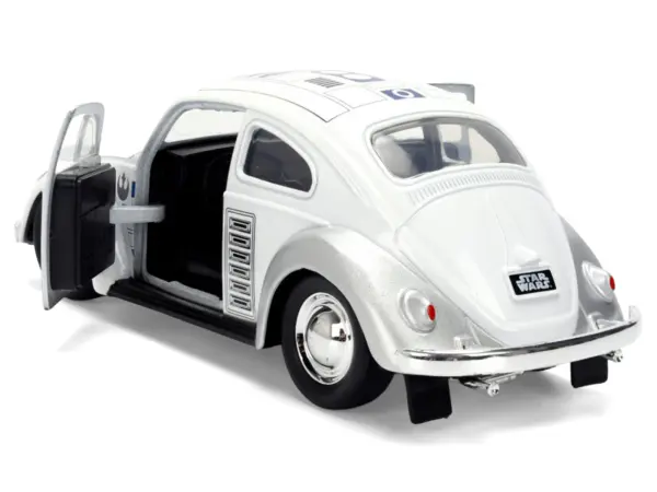 1959 Volkswagen Beetle "R2-D2" Livery White with Graphics "Star Wars" Franchise "Hollywood Rides" Series 1/32 Diecast Model Car by Jada #4