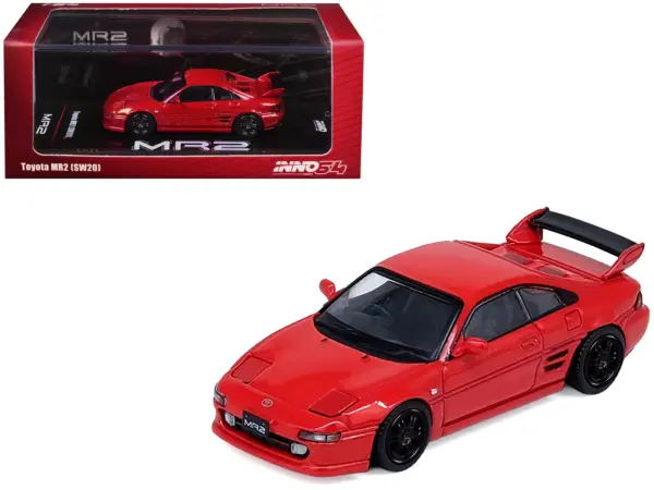Toyota MR2 (SW20) RHD (Right Hand Drive) Red 1/64 Diecast Model Car by Inno Models #1