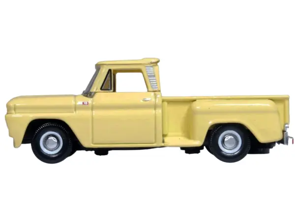 1965 Chevrolet C10 Stepside Pickup Truck Yellow 1/87 (HO) Scale Diecast Model Car by Oxford Diecast #2