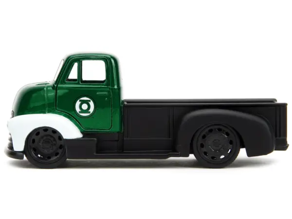 1952 Chevrolet COE Pickup Truck Green Metallic and Black and Green Lantern Diecast Figure "DC Comics" "Hollywood Rides" Series 1/32 Diecast Model Car by Jada #3