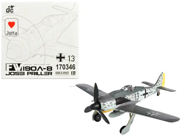 Focke-Wulf Fw 190A-8 Fighter Aircraft "JG 26 Schlageter France" (1945) German Luftwaffe 1/72 Diecast Model by JC Wings #1