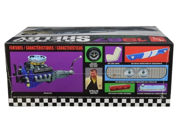 Skill 2 Model Kit 1967 Ford Mustang Shelby GT350 Black 1/25 Scale Model by AMT #3