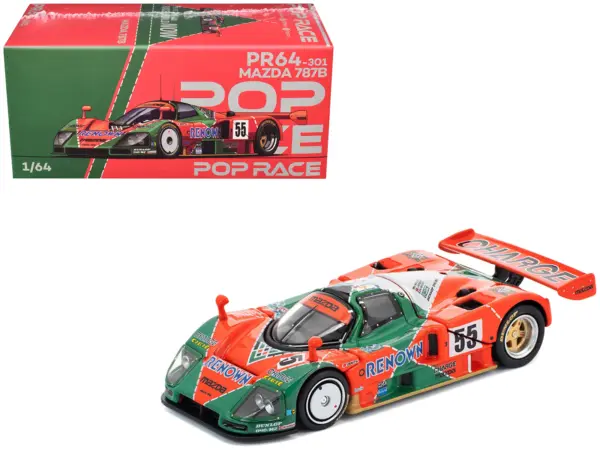 Mazda 787B #55 Johnny Herbert - Volker Weidler - Bertrand Gachot "Mazdaspeed" Winner "24 Hours of Le Mans" (1991) 1/64 Diecast Model Car by Pop Race #1